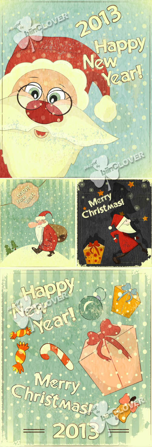 Christmas retro greeting cards 0300
