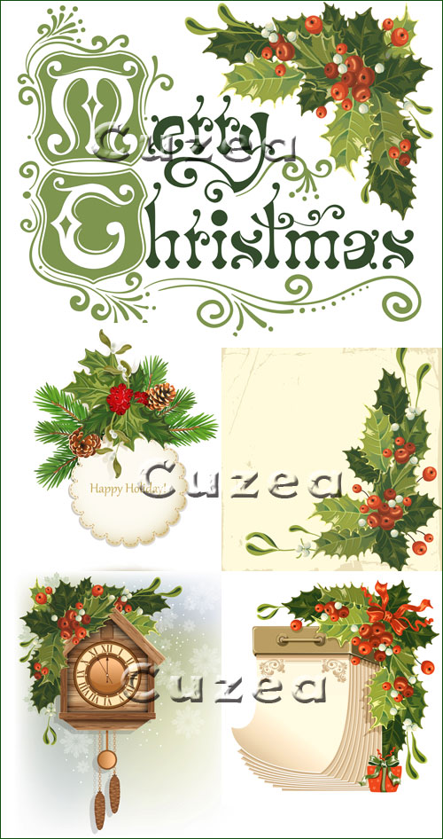     / Christmas background in vector set