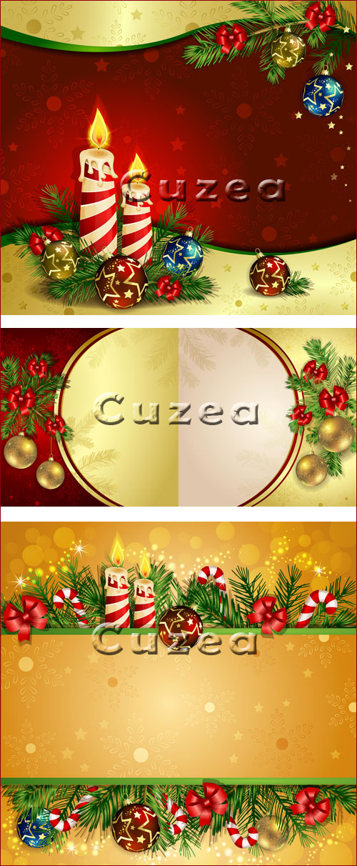    ,  2 / Decor by Christmas in a vector, a part 2