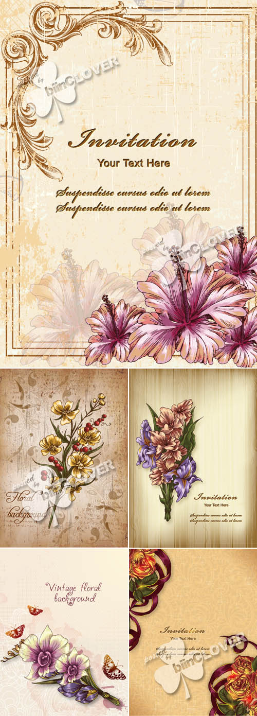 Vintage floral backgrounds 0311