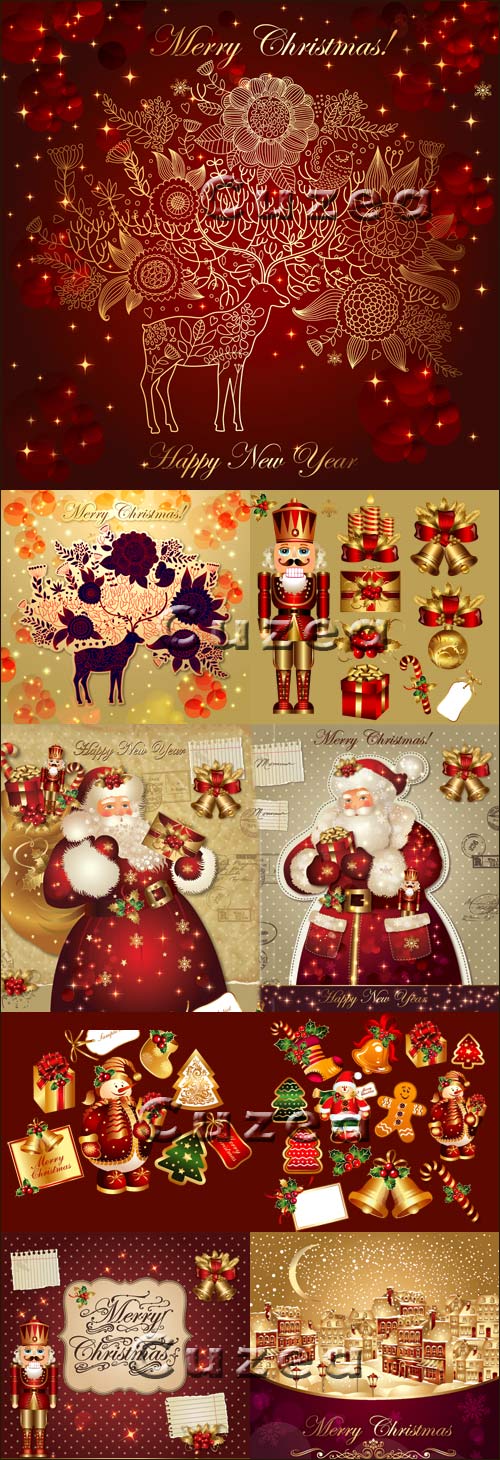 Christmas and New Year's vector registrations