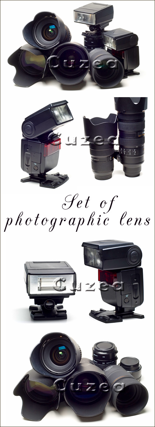 Set of photographic lens - Stock photo