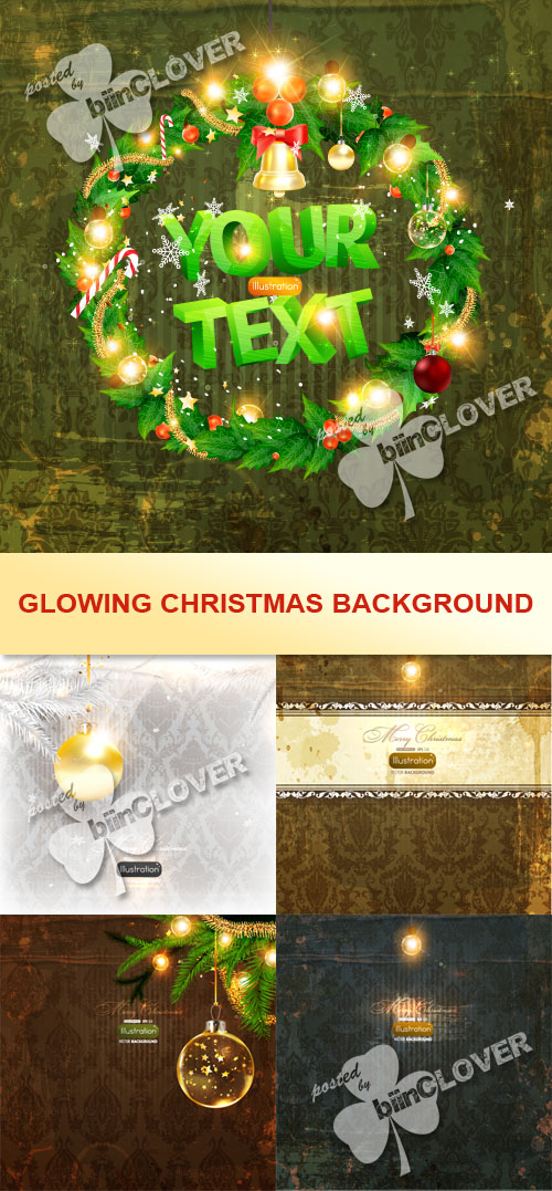 Glowing Christmas background 0318
