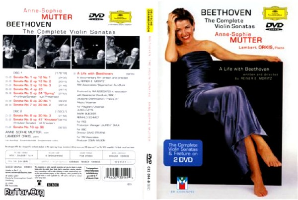 Бетховен - Сонаты для скрипки и фортепиано. Анне-Софи Муттер / Beethoven - The Complete Violin Sonata. Anne-Sophie Mutter (1998) DVDRip