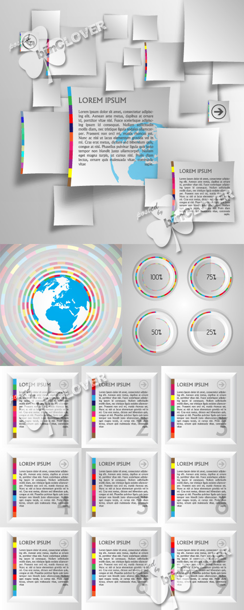 Infographic modern template 0395
