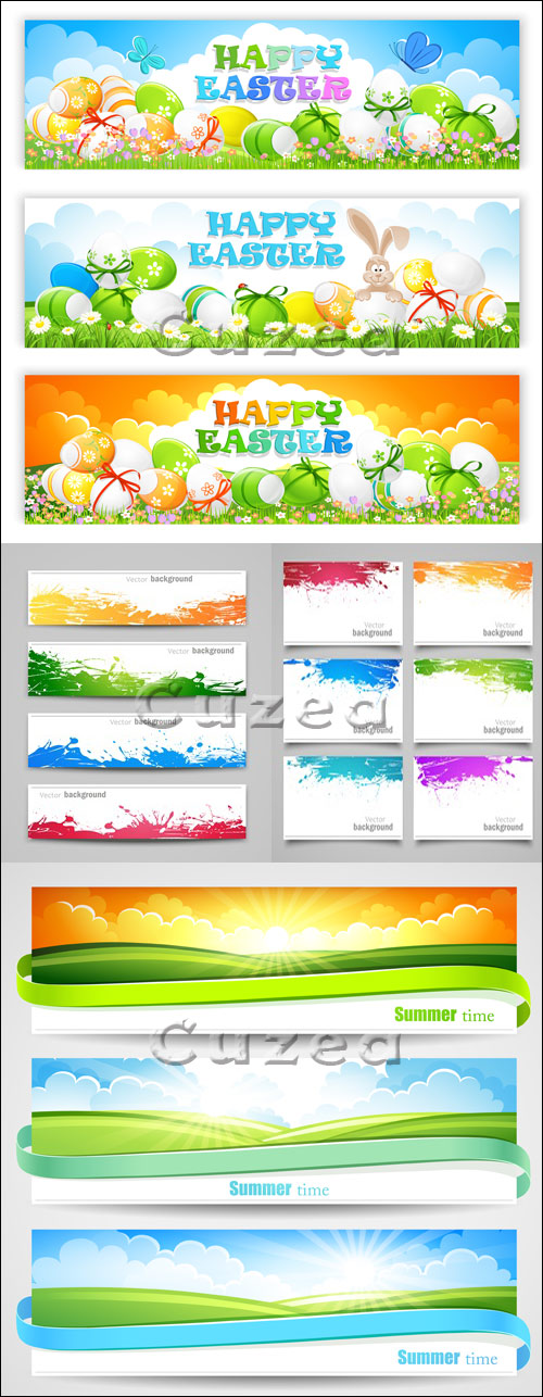  / Easter banners - vector stock