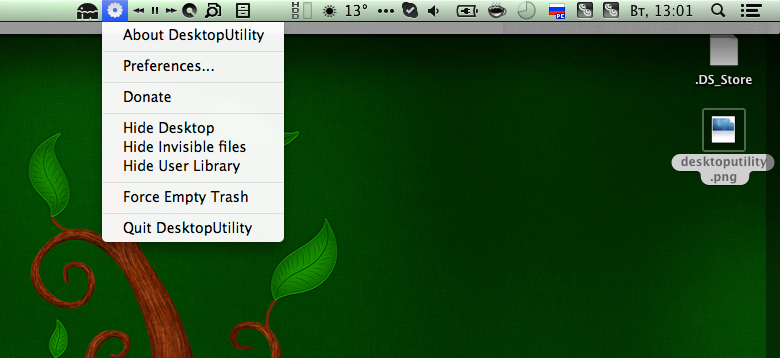 DesktopUtility - скрываем файлы на рабочем столе