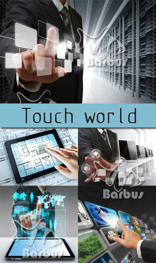 Touch world /   - Photo stock