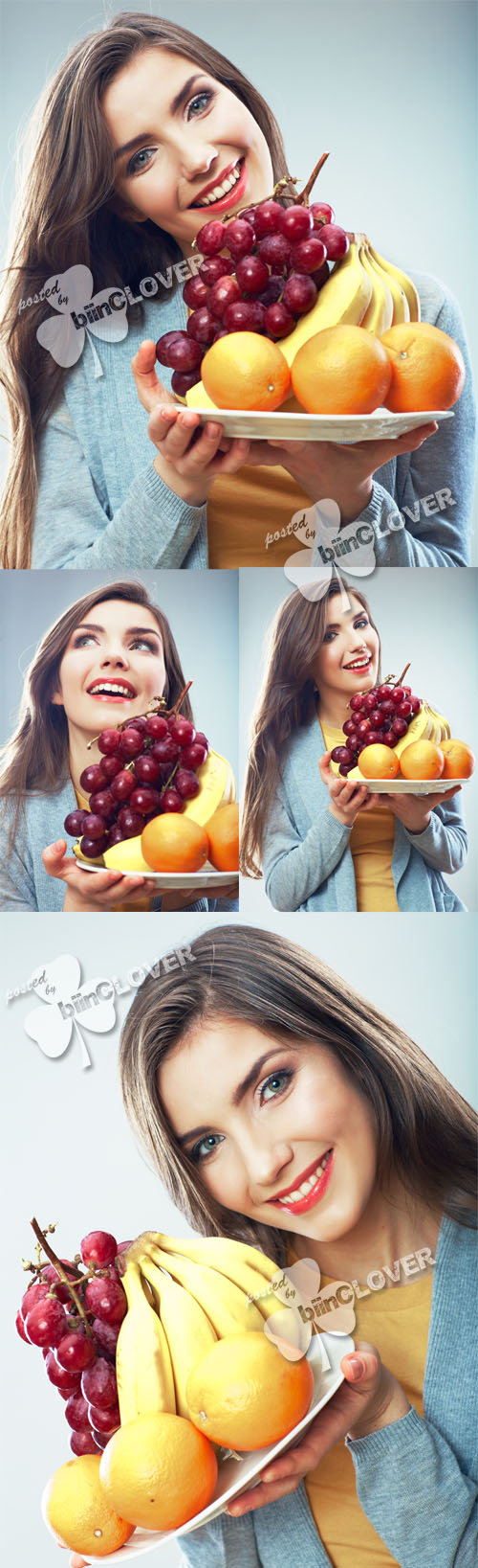 Woman with fresh fruit 0406