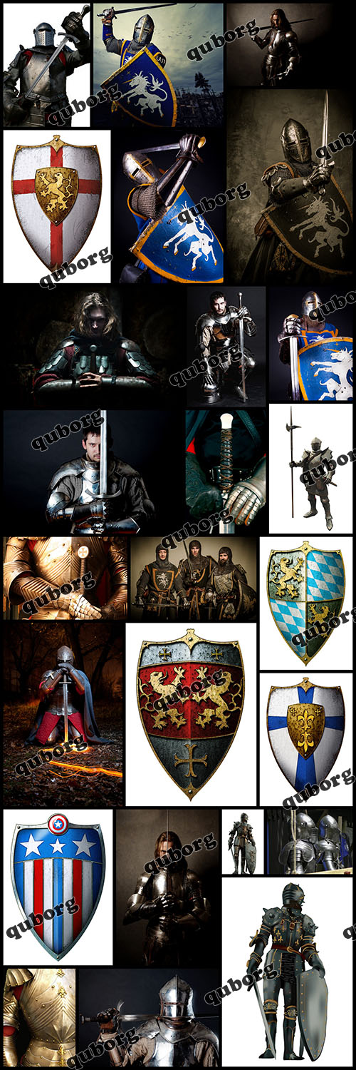 Stock Photos - Knights and Shields
