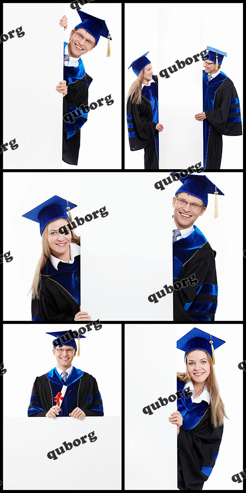 Stock Photos - Students with a Billboard