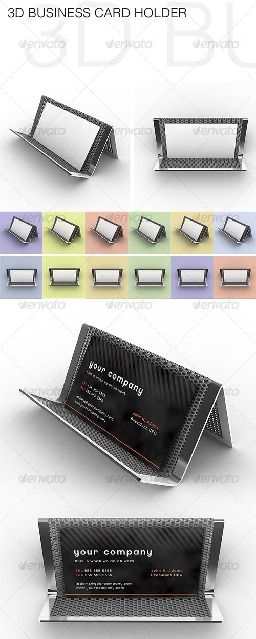  - 3D Business Card Holder  GraphicRiver