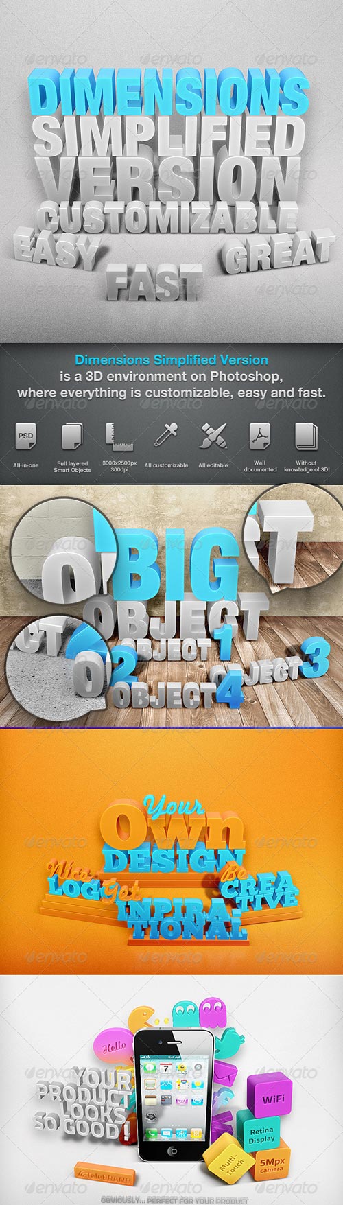  Dimensions Simplified Version  Mock-up 1  GraphicRiver