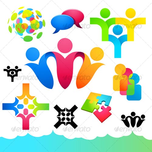   - Social People Icons and Elements - GraphicRiver