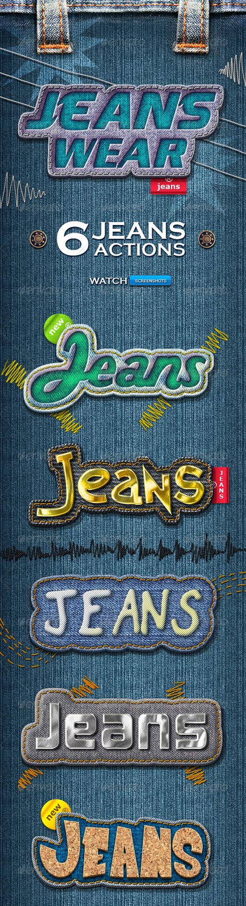 Jeans Stripe Actions - GraphicRiver