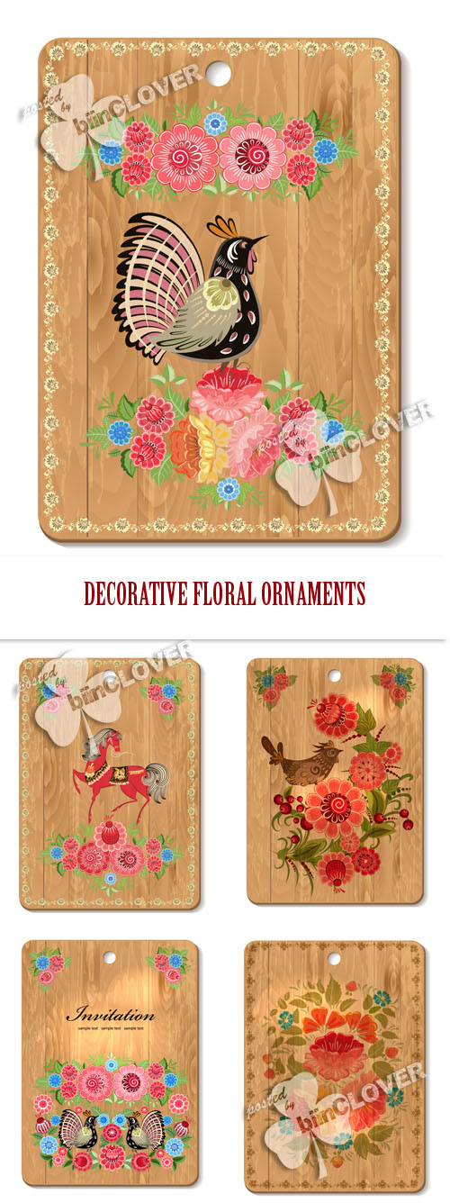 Decorative floral ornaments 0412