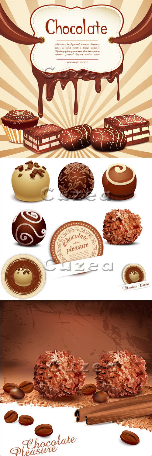    / Sweet chocolate in vector