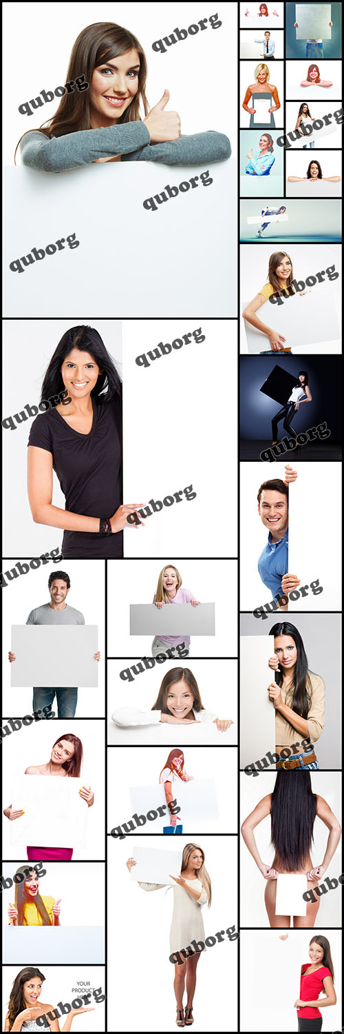 Stock Photos - People with Billboards Part 2