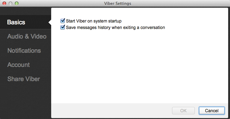 Viber для Mac OS