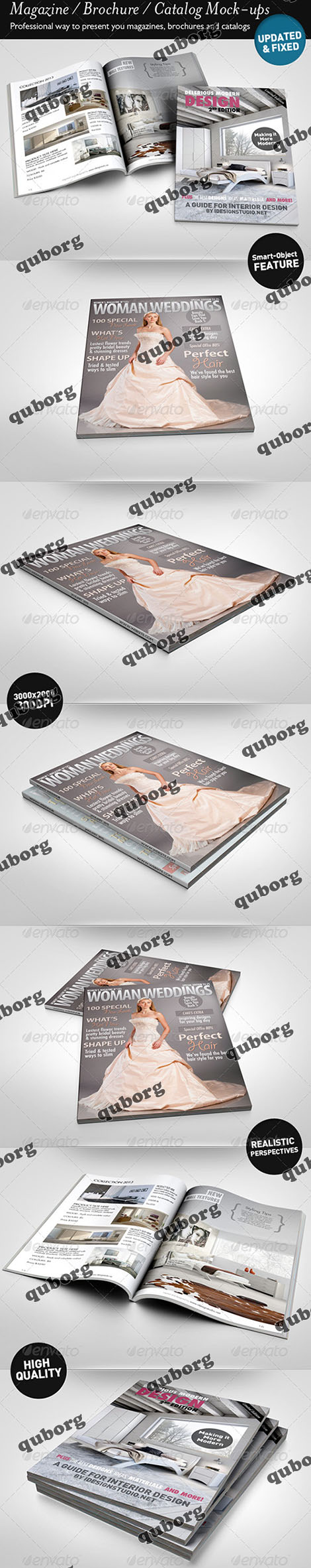 Photorealistic Brochure / Magazine Mock-up
