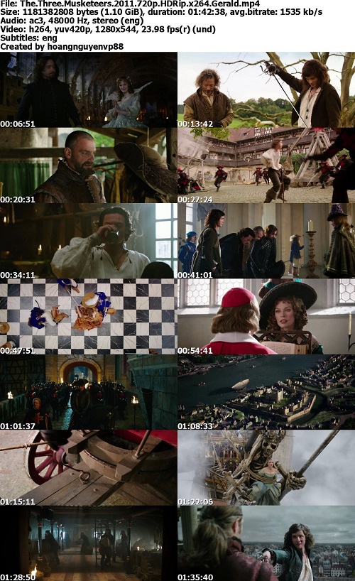 The Three Musketeers 2011 720p HDRip x264 Gerald mp4