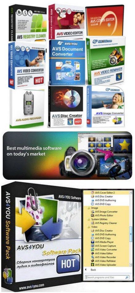 AVS SoftWare Packs Portable (AIO) WinAll Retail [May 2013]
