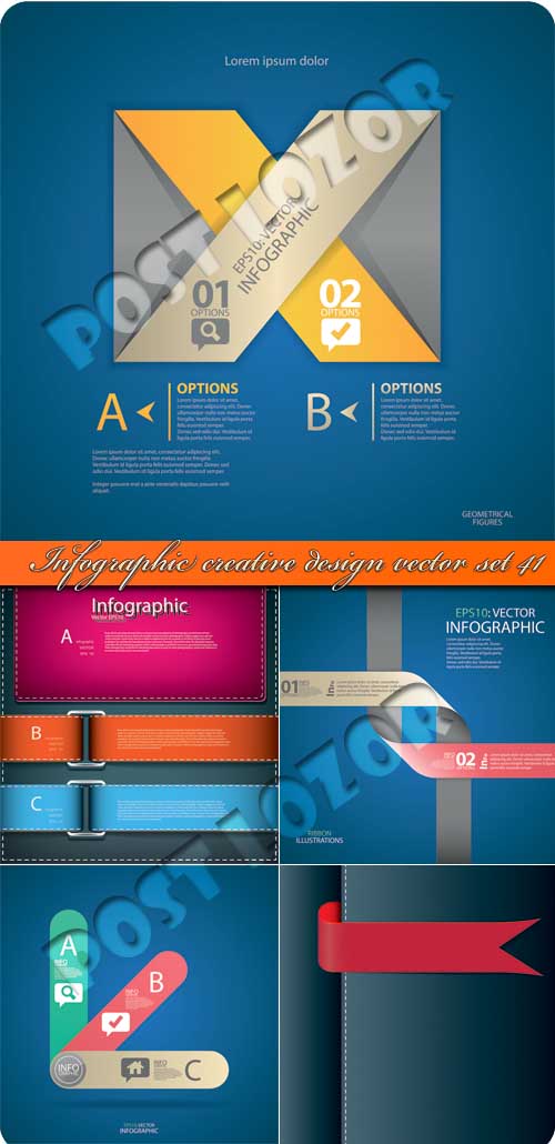 Infographic creative design vector set 41
