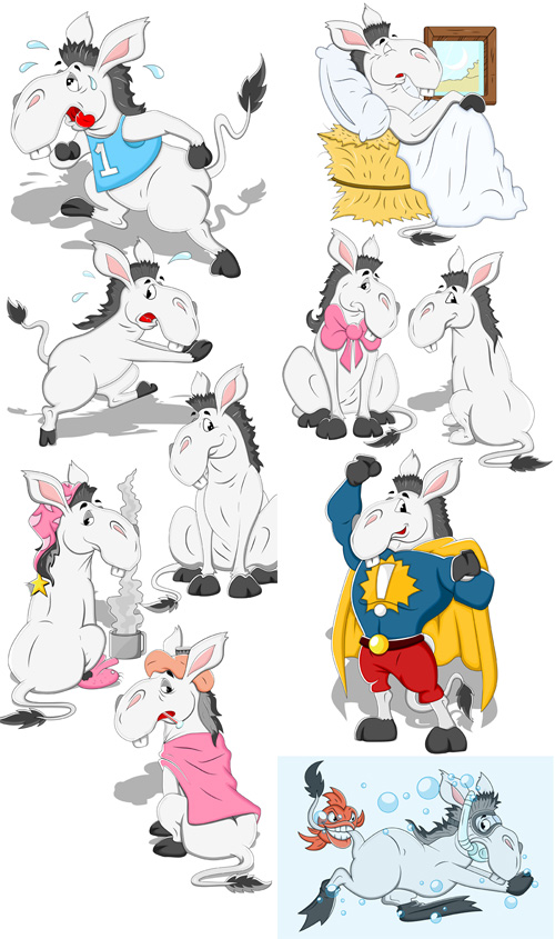 Donkey Vector Illustrations