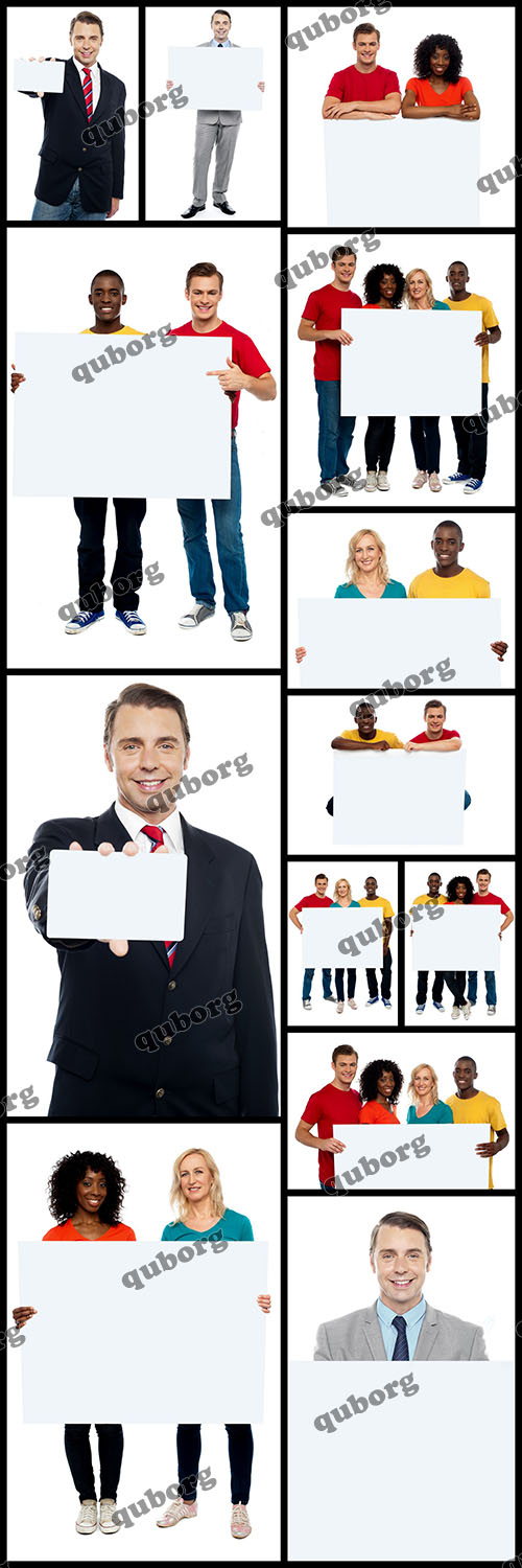 Stock Photos - Man and Women White Board