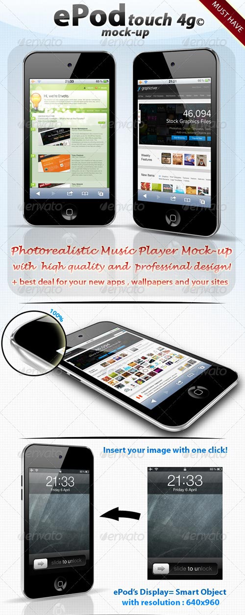 ePod Touch 4g Mock-up - GraphicRiver
