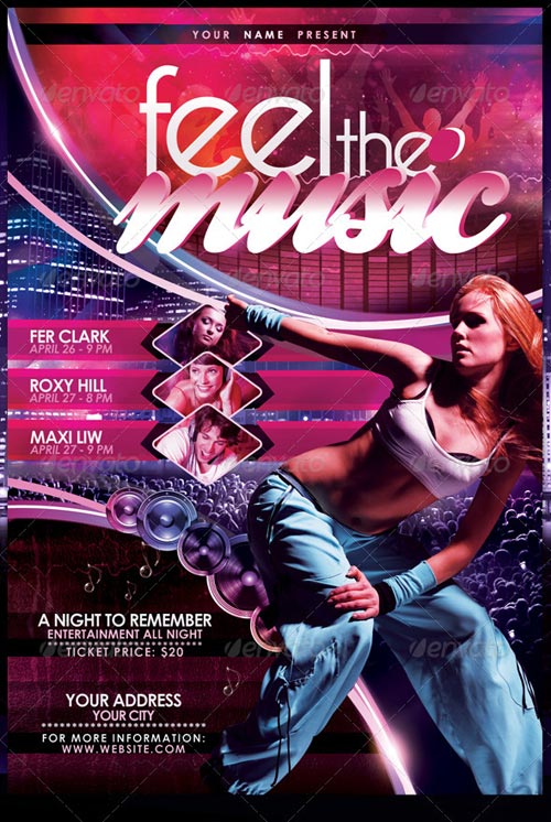 Feel The Music Flyer Template - GraphicRiver