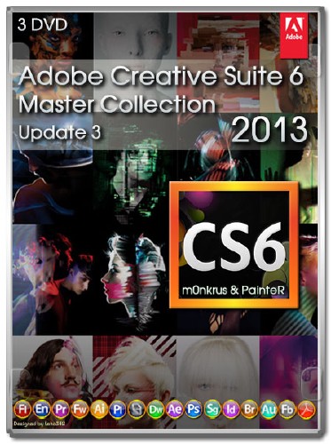 Adobe CS6 Master Collection Update 3 DVD by m0nkrus (RUS/ENG/2013)