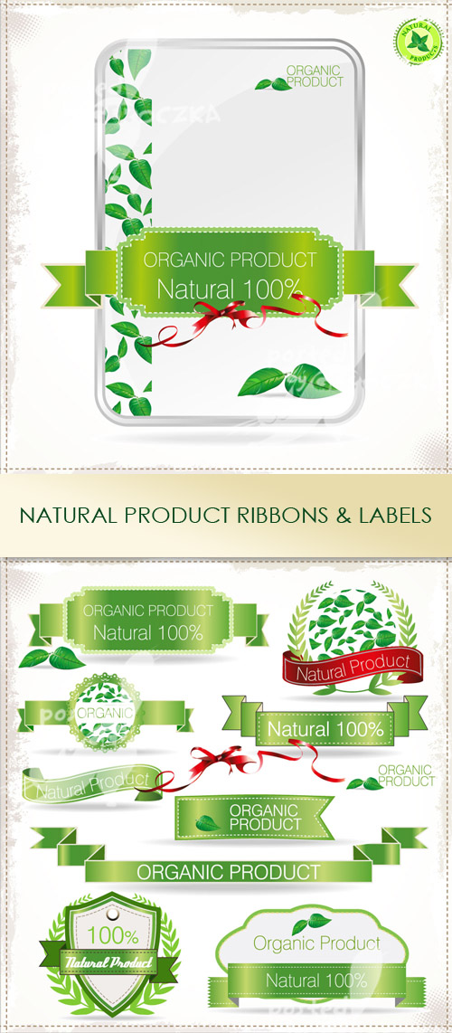 Natural product ribbons and labels