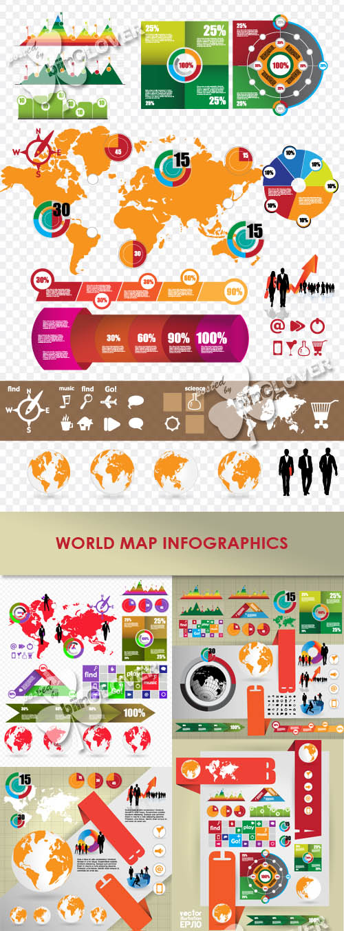 World map infographics 0425