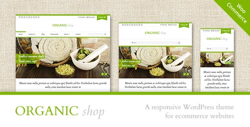 Organic Shop - Responsive WooCommerce Theme. PSD