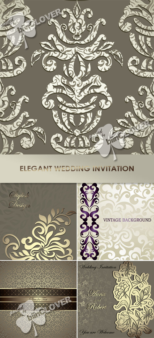 Elegant wedding invitation 0426