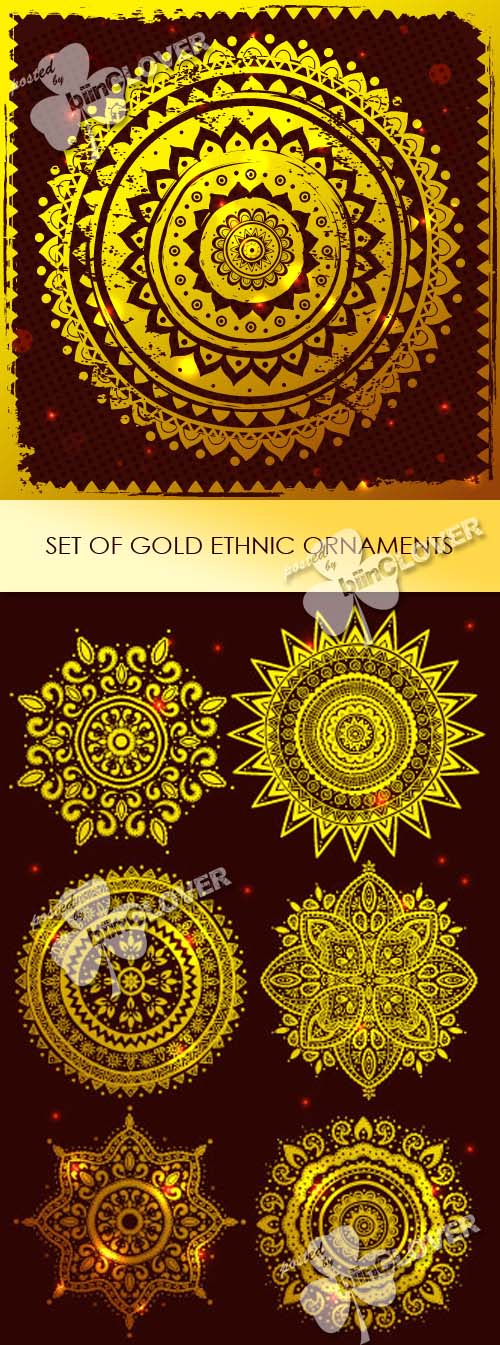 Set of gold ethnic ornaments 0427