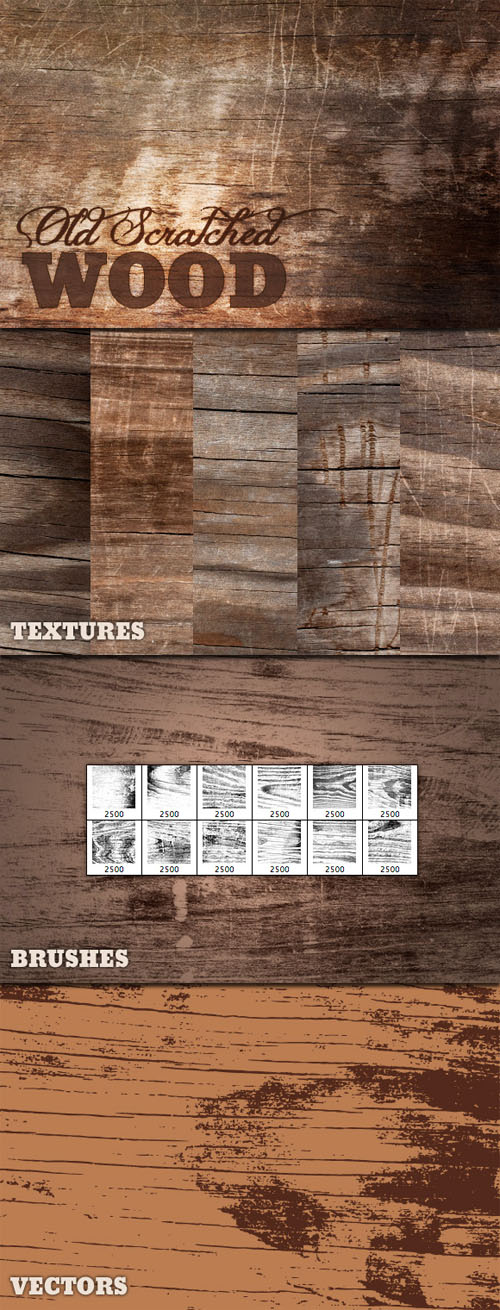 WeGraphics - Old Scratched Wood Multi-Pack