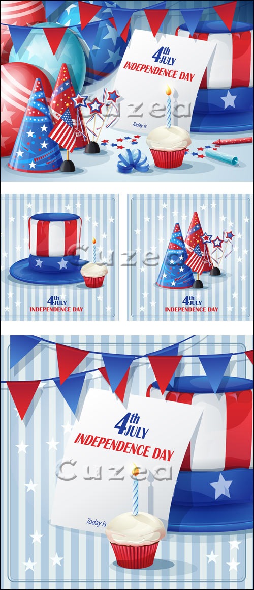       USA Independence day - vector stock