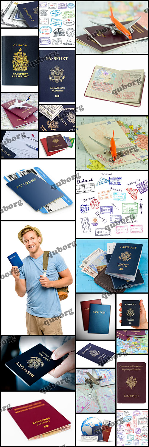 Stock Photos - Passport and Visa