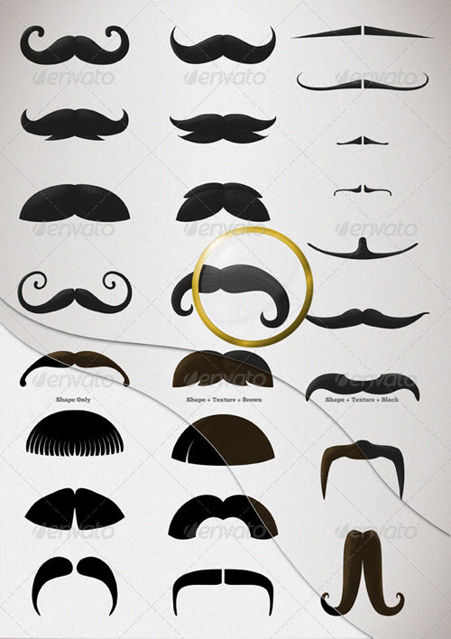 25 Mustache Illustration