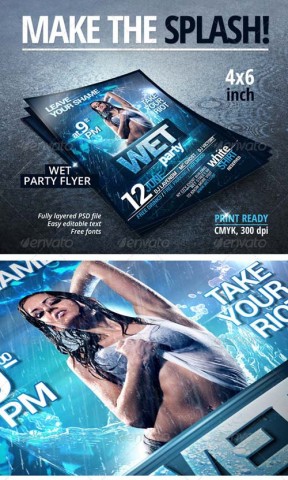 GraphicRiver Wet Party Flyer