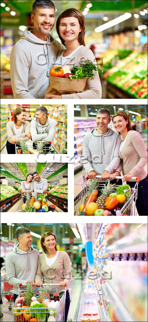    / People in the market - stock photo