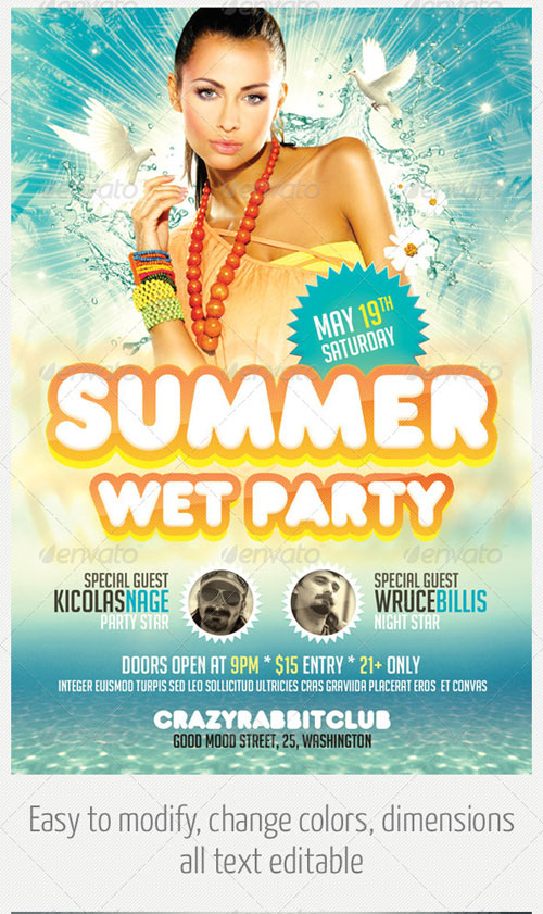 Summer Wet Party Flyer