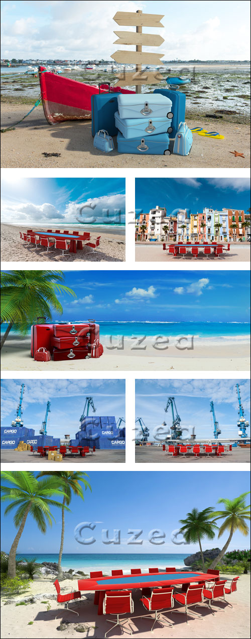     / Palm beach business meeting - stock photo