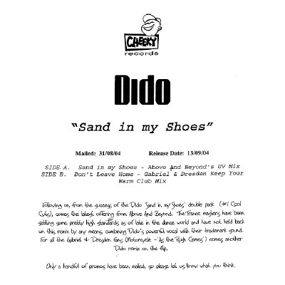 Dido - Sand In My Shoes  Don't Leave Home
