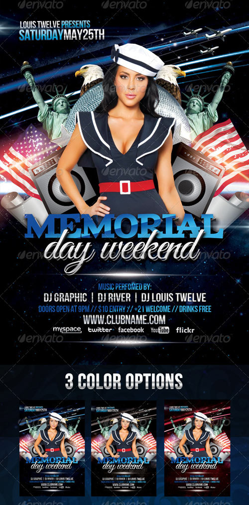 Memorial Day Weekend Flyer + Facebook Cover