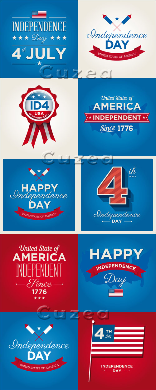   ,  7 / Independent day of USA, 7 - vector stock