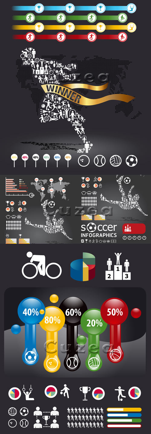   / Sport infographic - vector stock