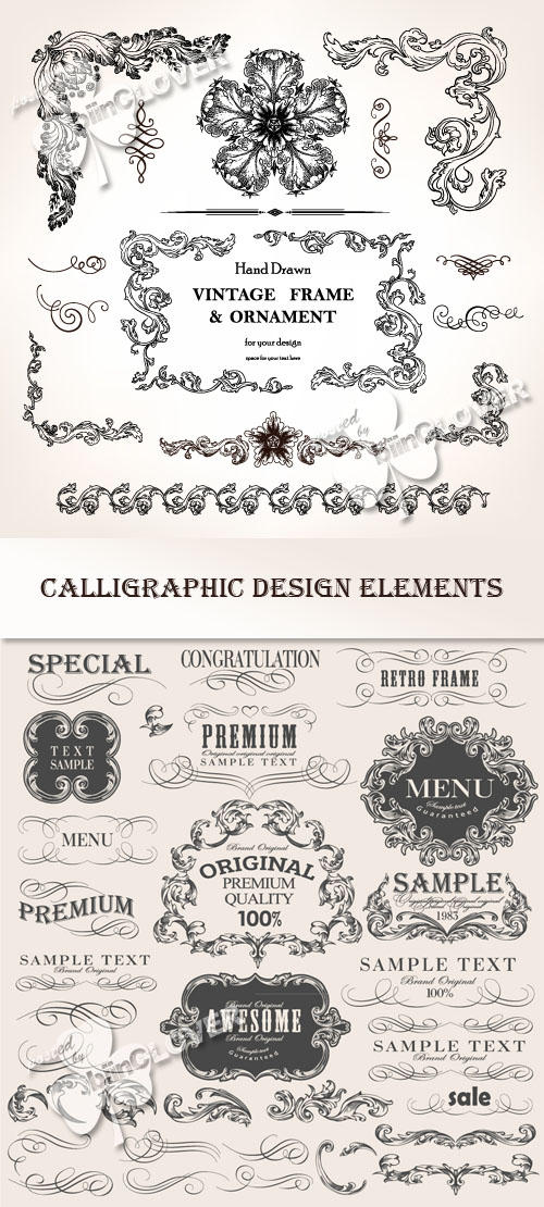 Calligraphic design elements 0439